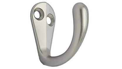 QCAA Premium Quality Single Prong Robe Hook Hanger, Zinc Die Cast, Matte Nickel, Made in Taiwan, 12 Pack - color: Matte Nickel, size: 12 Pack