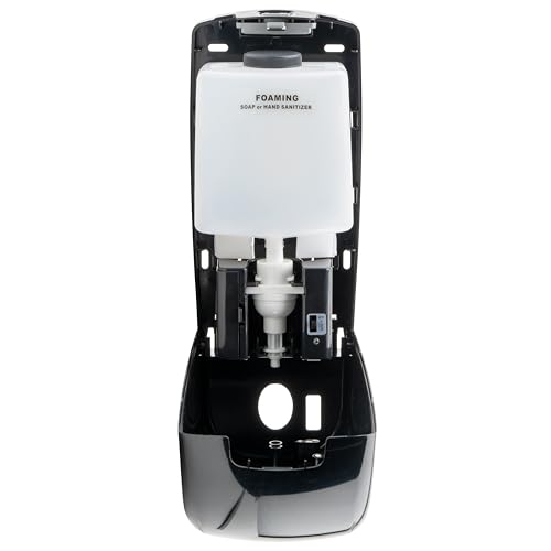 Winco 1000ml Black Pur-Clean Automatic Foam Soap Dispenser | Automatic dispensing, Adjustable settings, Refillable chamber, Easy mounting - color: Black, style: Auto Foam