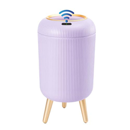 Procade Automatic Trash Can Bathroom,Auto Small Purple Garbage Can with Lid | 3 Gallon Touchless Motion Sensor Trash can with Legs,Smart Gold Purple Waste Basket for Bedroom,Kitchen,Dorm,rv,Office - color: Purple
