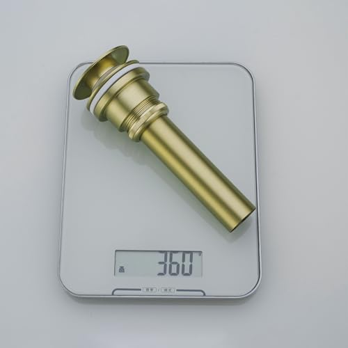 Dual Use Pop Up Drain Stopper,Bathroom Vanity Vessel Sink Stopper,Brushed Gold, for Basin With or Without Overflow hole,SE83999BG - color: Brushed Gold