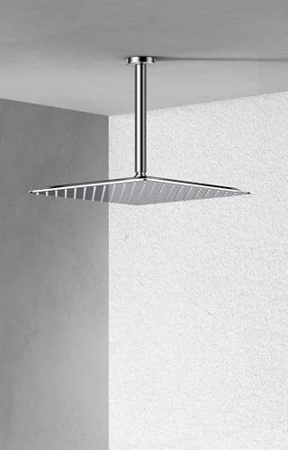 VBFF-Shower Head,rain shower head, 12 inch- Square Shower Head, 1.8 GPM Flow Rate, rainfall showerhead,VBFF09 (Chrome) - color: Chrome, size: 12 Inch