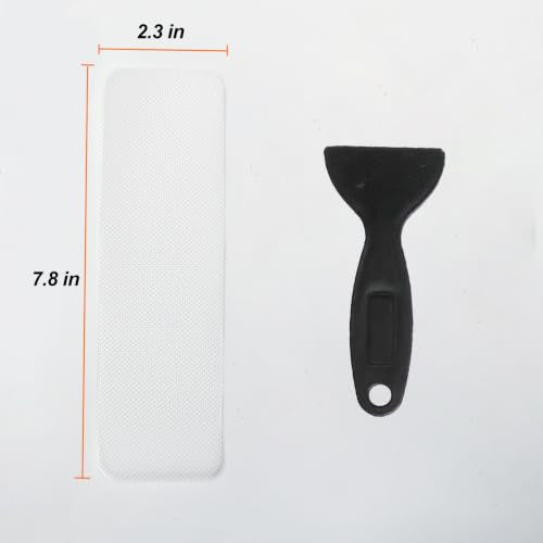 Venupple Anti-Slip Shower Stickers, Non-Slip Bath Strips (6, Transparent) | Clear Shower Stips Bathtub Stickers with Scraper for Bathroom, Bathtub, Showers, Pools, Stairs