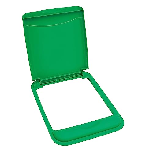 Rev-A-Shelf 50 Qt Under Sink Garbage Can Lid for Base Kitchen and Bathroom Cabinet, Replacement Plastic Trash Bin Lid Only, Green, RV-50-LID-G-1-40 - color: Green, size: 50 QT