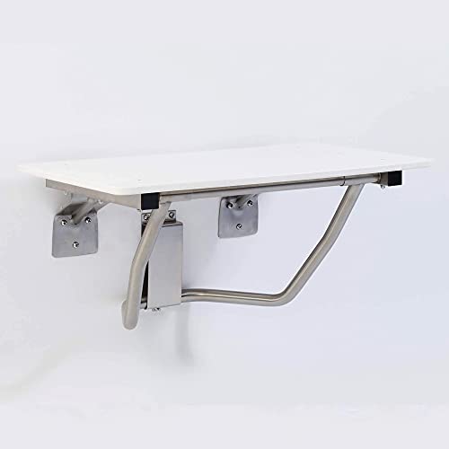Folding Shower Chair for Elderly and Disabled | ADA Folding Shower Seat Wall Mounted Holds up to 400 lbs | High Density Polymer Shower Chair for Inside Shower 304 Stainless Steel | 26" x16” - size: 26