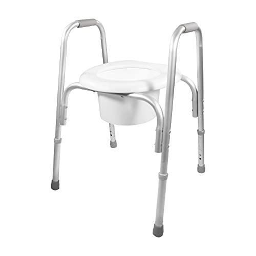 PCP Raised Toilet Seat and Safety Frame, Pre-Assembled Tool Free, Secure Adjustable Height, Made in USA, Regular - size: Regular