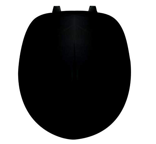 Centoco Round Toilet Seat, Residential, Top Hinge, USA, 200-407, Black | Plastic, Closed Front with Cover, Plastic Hinge, USA - color: Black, size: Round, style: Closed Front