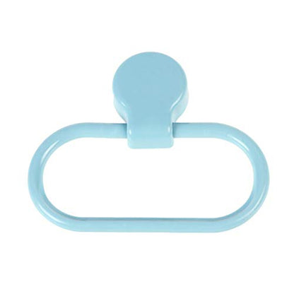 Self-Adhesive Towel Ring No Drilling Towel Holder for Bathroom and Kitchen 5.9 X 4.9 X 0.8 Inches Plastic Wall-Mounted Rack