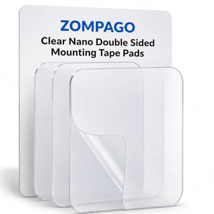 ZOMPAGO Heavy Duty Double Sided Mounting Square Tape Picture Hanging 80PCS | Waterproof, strong high strength adhesion, removable no residue, shower applicable, durable wall mounting adhesive dots - size: 80PCS（Square）