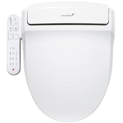 SmartBidet® SB-2000 Smart Bidet Electric Bidet Toilet Seat with Heated Seat, Warm Water, Air Dryer – Side Control Panel, Round - size: Round