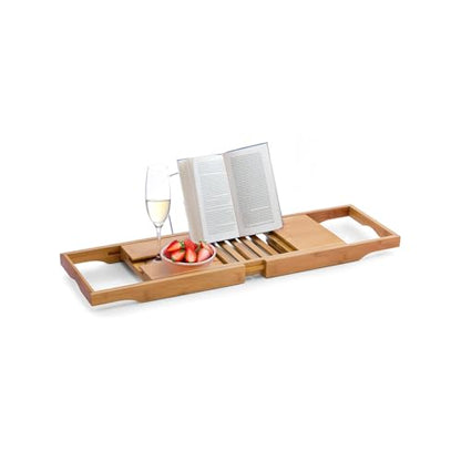 Avilia Extendable Bamboo Bath Tray - Elegant Expandable Bath Tray, Adaptable and Functional, 105 x 22 x 4 cm