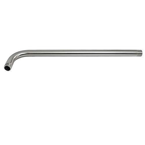 NearMoon Shower Arm, Extra Extension Arm with Flange, Stainless Steel Wall-Mounted Showerhead Extender Pipe (15 Inch, Brushed Nickel) - color: Brushed Nickel, style: 15 Inch