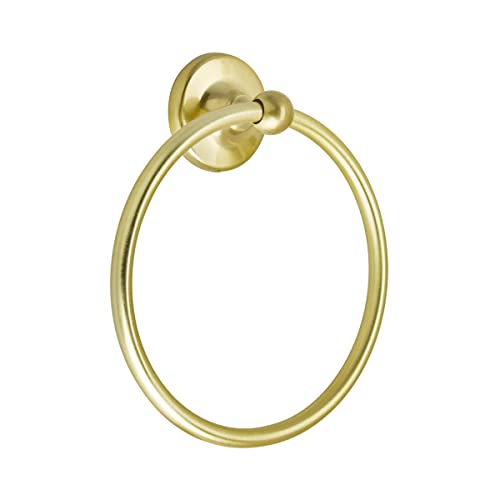 Amerock Wall Mounted Gold Towel Ring, Small Hand Towel Holder, Bathroom Accessories, Bath Hardware, Kitchen Towel Holder - color: Gold