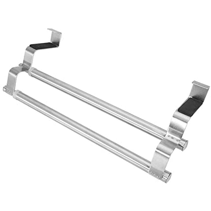 Retractable Towel Rack for Bathroom, Wall Mounted or Over The Door Adjustable Towel Bar, Stainless Steel Towel Holder for Kitchen, Space Saving Organizer for Towels and Robes