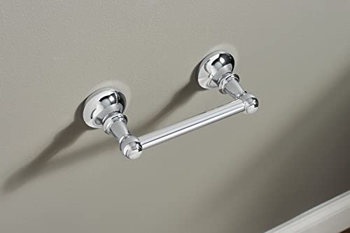 Moen Vale Chrome Double Post Pivoting Toilet Paper Holder, Wall Mounted Toilet Tissue Holder DN4408CH