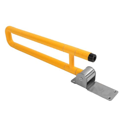 Foldable Toilet Grab Bar Handles, Stainless Steel Flip Up Safety Support Rails, Non Slip Bathroom Seat Assist Bar for Elderly and Disabled, Yellow (Yellow) - color: Yellow