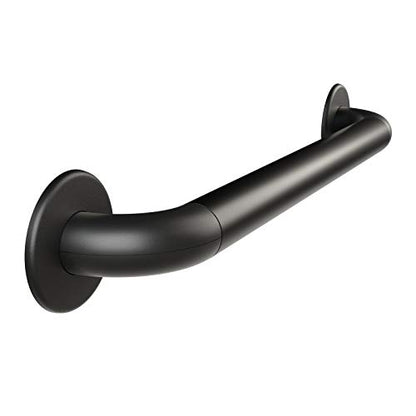 Grab Bar - Satin Black Anodized Aluminum with Satin Black Hardware - 30 Inch Length - 1.6 Inch Diameter - color: Black, size: 30 Inch