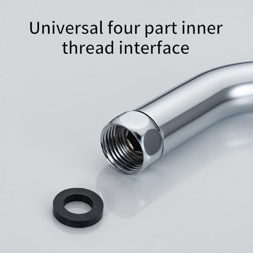 Shower Elbow Adapter for Handheld Shower Head 45 Degree Connectors Stainless Steel Construction Polished Chromes Finish - color: Long