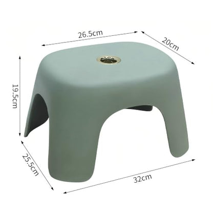 Plastic Step Stool, Anti-Slip ABS Shower Stool, Anti-Slip Bath Stool, Compact Foot stools for Bathroom, Home, Kitchen, Green - color: Green