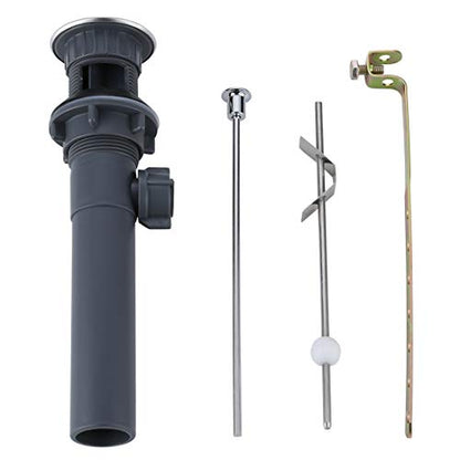 WOWOW Pop Up Drain Assembly with Lift Rod and Overflow Drain Stopper Assembly for Bathroom Faucet,Chrome - color: Chrome, style: Style B: lift rod drain