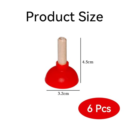 6PCS Tiny Toilet Plunger Shape Phone Holder,Mini Colorful Plunger Holder, Sucker Stand for Supporting Cellphone, Moblie Phone, PSP