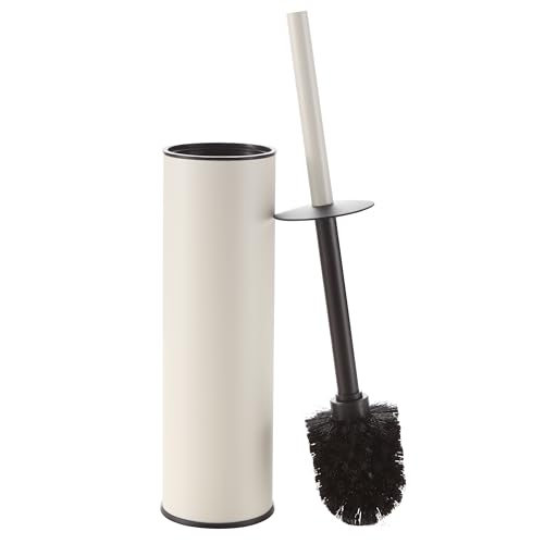BGL White Toilet Brush and Holder,Stainless Steel Toilet Brushes for Bathroom with Holder - color: White