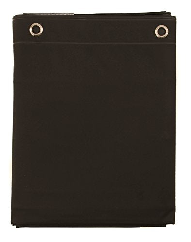 Elegant Home Heavy Duty Vinyl Shower Curtain Liner with 12 Metal Grommets Black - color: Black