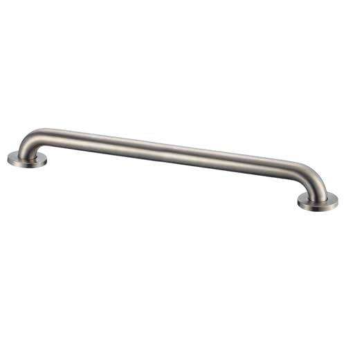 Stardrix 24-Inch ADA Compliant Grab Bar, 1.5" Diameter, Concealed Mounting Flanges, Handicap Friendly, Commercial & Residential Bathrooms, Brushed Stainless Steel - color: Brushed, size: 24"