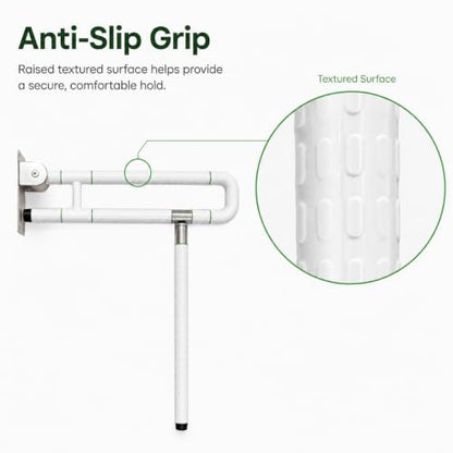 30-Inch Flip-Up Toilet & Shower Standing Assist Grab Bar for Seniors | Toilet Safety Rails, Foldable Grab Bar, Wall Mounted Handle for Elderly & Handicap, disabled aid, nonslip grip, well price