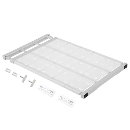 HARFINGTON Expandable Closet Tension Shelf 23.62" to 39.37" Adjustable Closet Organizer 2.5" x 13.78" Flower Pattern Storage Rack for Wardrobe Cupboard Kitchen Bedroom - size: 60cm to 100cm
