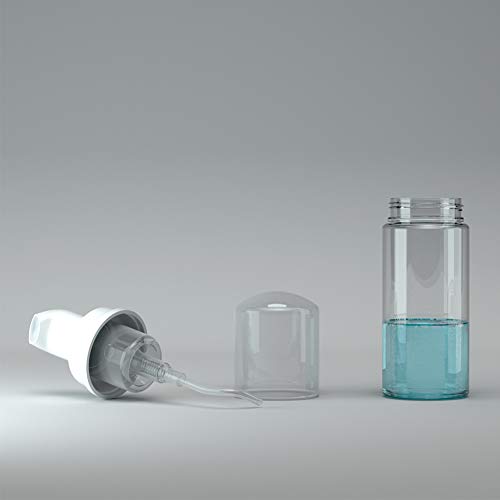 6 Pcs Empty Foam Pump Bottle 2oz/60ml Travel Size Plastic Pump Bottle Soap Bottle Portable Small Hand Sanitizer Dispenser Bottles, Refillable Clear Instant Foaming Bottles for Hand Lotion Shampoo - size: 2oz/60ml