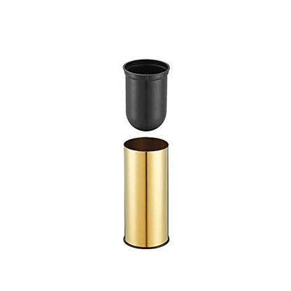 BGL Toilet Brush Holder Gold, Stainless Steel 304 Gold Round Freestanding Toilet Bowl Brush and Holder for Bathroom - color: Gold