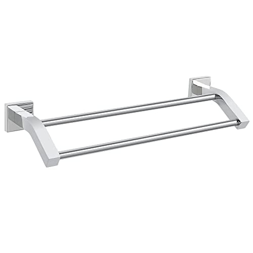 Alise Double Towel Bar, 16" Towel Racks for Bathroom, Polished Chrome | Quick Drying Bathroom Towel Holder, SUS304 Stainless Steel Towel Hanger Wall Mount - color: Polished Chrome, size: 16-Inch (2-Bars)