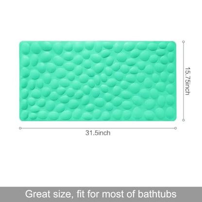 Non-Slip Bathtub Mat OTHWAY Soft Rubber Bathroom Bathmat with Strong Suction Cups (Fruit Green, 16x31.5 inch) - color: Fruit Green, size: 31.5" x 16" (Rectangular)