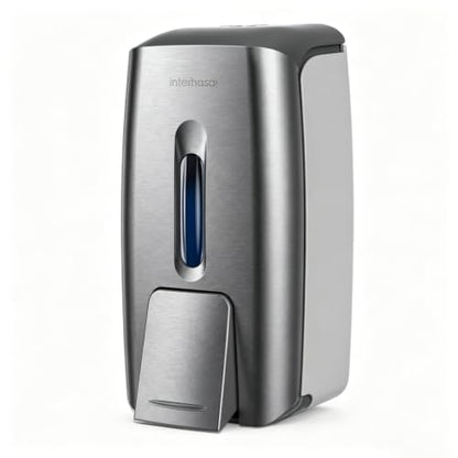 interhasa! Commercial Hand Soap Dispenser Wall Mount | Dual-Lock Design, ABS Liquid & Gel Hand Sanitizer Dispenser for Bathroom & Commercial Restaurant, 28oz/800ml - color: Silver