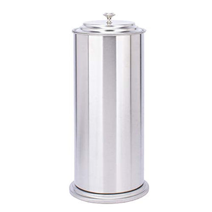 JS Jackson Supplies Free Standing Extra Large Toilet Paper Holder - Stainless Steel - color: Stainless Steel