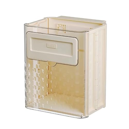 Wall-Mounted Foldable Trash can, Hanging Trash Can with Lid, Kitchen Garbage Can with Lid, Trash Can for Kitchen Cabinet Door or Under Sink, Bathroom, Living Room, Office, Food Waste Bin (Yellow) - color: Yellow