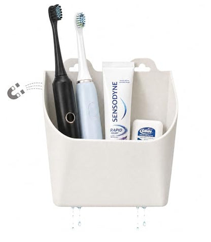 Magnetic Cruise Cabin Organizer with Drainage Cruise Essentials Must Haves for Cabin Walls, Space-Saving Storage Pocket for Toiletries, Teethbrushes & Travel Accessories