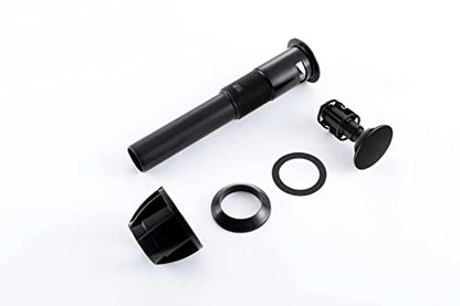 Bathroom Sink Drain, Pop Up Drain Stopper with Overflow, Lavatory Vanity Vessel Sink Drain Assembly, Matte Black - color: Black
