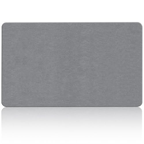 THMINS Extra Large Stone Bath Mat, 36''x24'' Stone Shower Mat | Diatomite Stone Bath Mat, Super Absorbent, Quick-Drying, Non-Slip, and Easy to Clean for Bathroom - color: Grey, size: 35.4x23.6''