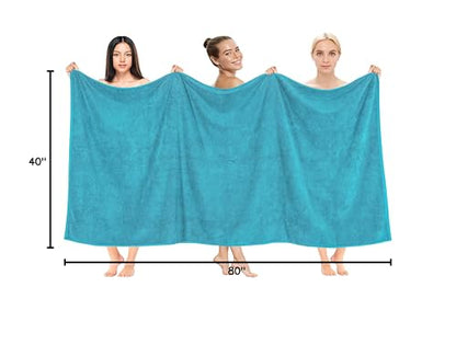 Cotton Paradise 100% Cotton Turkish Towel, Soft Absorbent Quick Dry, 40x80 Oversized Bath Sheet Towel, Ocean Aqua - color: Ocean Aqua, size: 40"x80"