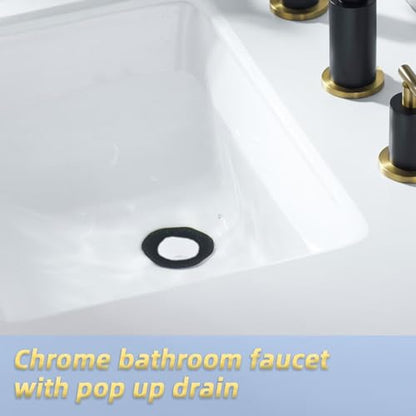 Bathroom Sink Drain with Overflow, Bathroom Sink Stopper for Vanity Vessel Sink,Universal Rapid Draining Plastic Pop-up Sink Drain with Anti-Clog Strainer, Polished Chrome - color: Polished Chrome