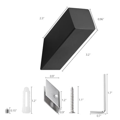 NINETREX Black Towel Hooks, Matte Black Robe Hook, Wall Mounted 2 Pack | Modern SUS 304 Stainless Steel, Heavy Duty, Waterproof, for Bathroom Bedroom Entryway Coat Mudroom Garage - color: Black, size: 2 Pack