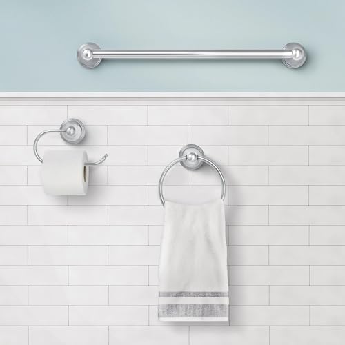 Moen Preston Single Post Toilet Paper Holder, Wall Mounted with Hardware, European Open Arm Design, Chrome, DN8408CH - color: Chrome, size: 2-3/8 x 6-1/2 Inch