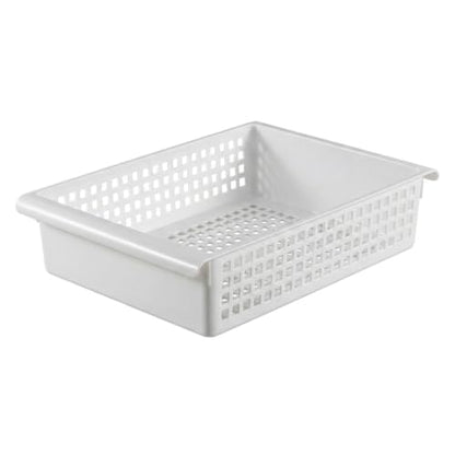 Adjustable Telescopic Tension Shelf for Under Sink Storage, No-Drill PP Plastic Cabinet Organizer Rack, White (1 Pack) - size: 14.57 x 9.84 x 3.15 in