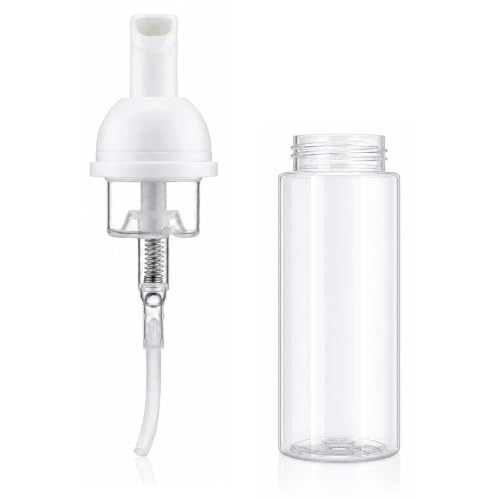 12 Pcs Empty Bottle Travel Soap Bottle | Plastic Foam Dispenser Bottle | Mini Foaming Soap Pump Dispenser for Cleaning, Travel, Cosmetics Packaging (2 oz)