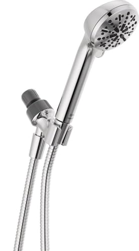 Delta Faucet 4-Spray Handheld Shower Head, Chrome Shower Head with Hose, Showerheads & Handheld Showers, Handheld Shower Heads, Detachable Shower Head, Hand Shower 1.75 GPM, Chrome 75413 - color: Chrome