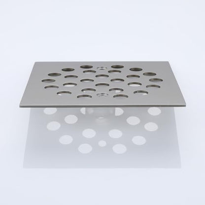 Square Style 4-1/4 inch Screw-in Shower Drainer Cover Floor Drainer Grates with Screws Brushed Nickel - color: Brushed Nickel