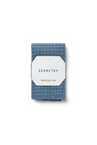 GEOMETRY Midnight Blue Waffle Hand Towel - color: Midnight, size: 18" x 30" (1 Pack)