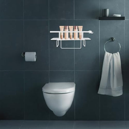 Luxshiny Over Toilet Bathroom Storage Rack Heavy Duty Organizer Shelf for Efficient Space Utilization Multi Functional Design for Use Easy Installation Finish
