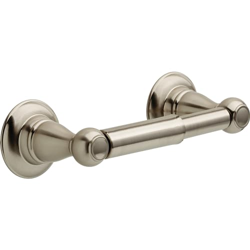 Delta Faucet Porter Toilet Paper Holder, SpotShield Brushed Nickel , Bathroom Accessories, PTR50-BN - style: Toilet Paper Holder